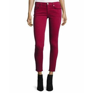 TRUE RELIGION  MERLOT LOW RISE SUPER SKINNY RAW HEM CASEY WOMEN'S JEANS SIZE: 29